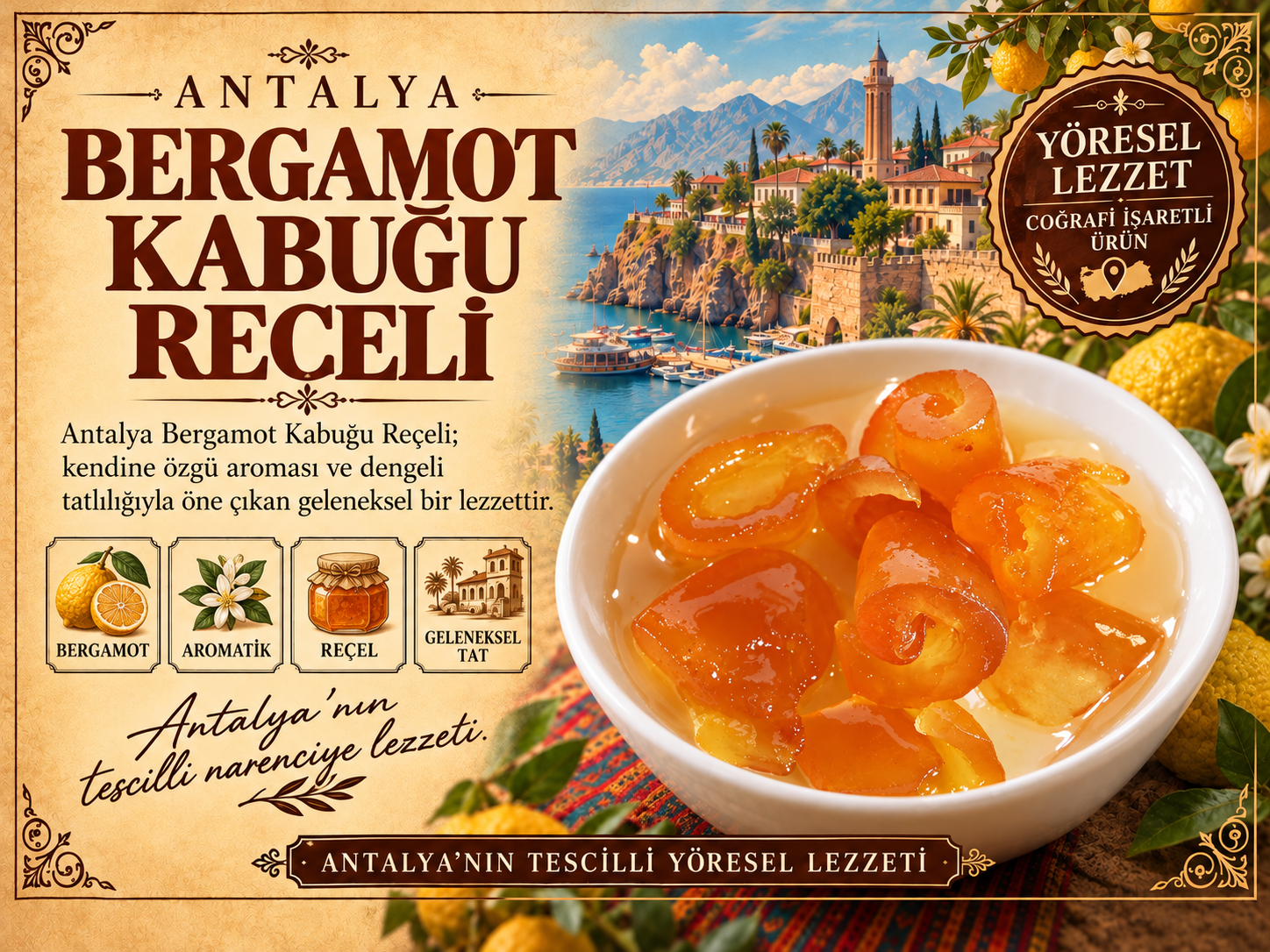 Antalya Bergamot Kabuğu Reçeli